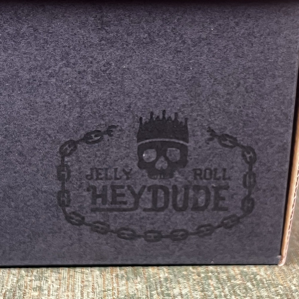 Size 11-Jelly Roll Hey Dude Suede Bradley Boot Tan Skull Print Brand New - Picture 12 of 14